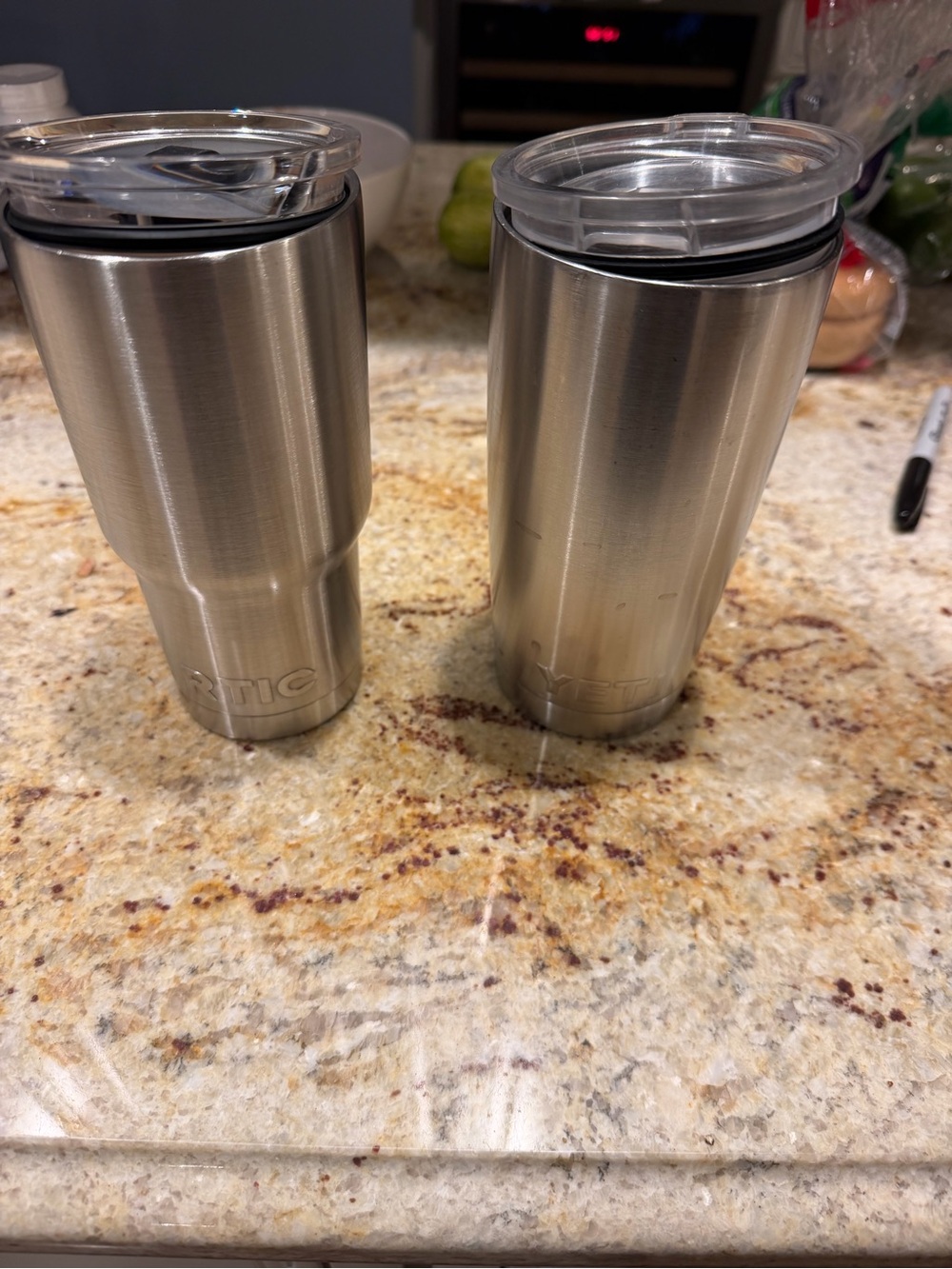 Yeti Stainless Steel Travel Tumbler and RTIC 20oz